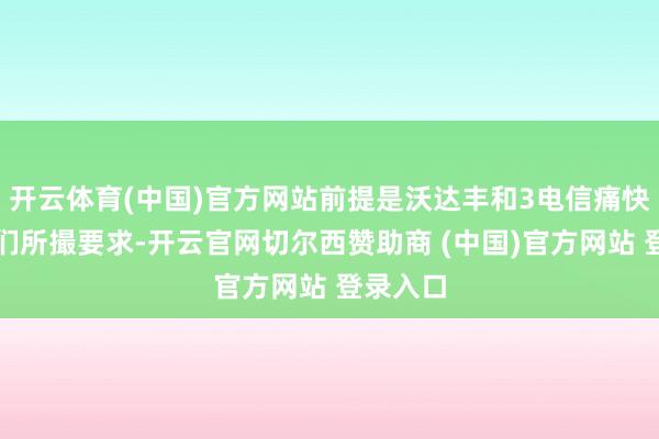 开云体育(中国)官方网站前提是沃达丰和3电信痛快扩充咱们所撮要求-开云官网切尔西赞助商 (中国)官方网站 登录入口