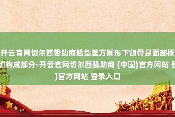 开云官网切尔西赞助商脸型呈方圆形下颌骨是面部概述的热切构成部分-开云官网切尔西赞助商 (中国)官方网站 登录入口