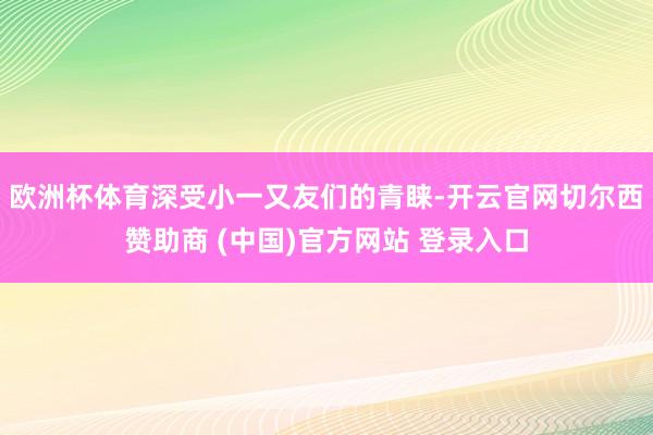 欧洲杯体育深受小一又友们的青睐-开云官网切尔西赞助商 (中国)官方网站 登录入口
