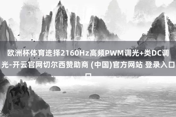 欧洲杯体育选择2160Hz高频PWM调光+类DC调光-开云官网切尔西赞助商 (中国)官方网站 登录入口