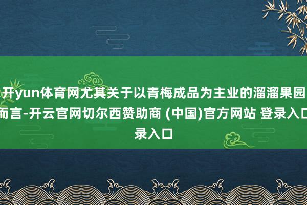 开yun体育网尤其关于以青梅成品为主业的溜溜果园而言-开云官网切尔西赞助商 (中国)官方网站 登录入口
