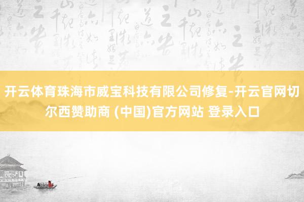 开云体育珠海市威宝科技有限公司修复-开云官网切尔西赞助商 (中国)官方网站 登录入口